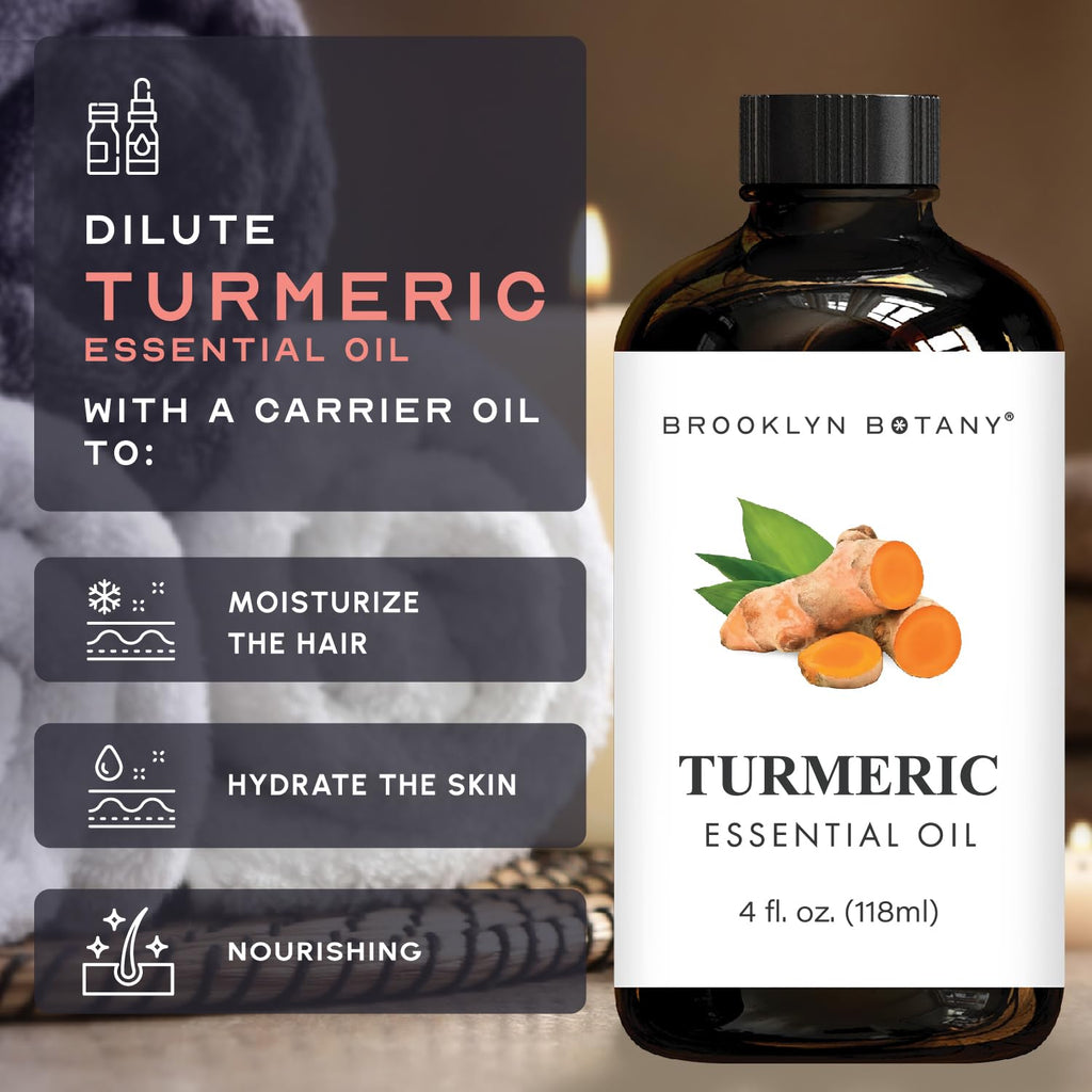 Brooklyn Botany Turmeric Essential Oil 4 oz, Pure & Natural
