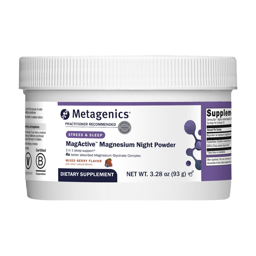 Metagenics MagActive Magnesium Night Powder – Sleep Support (Melatonin-Free)