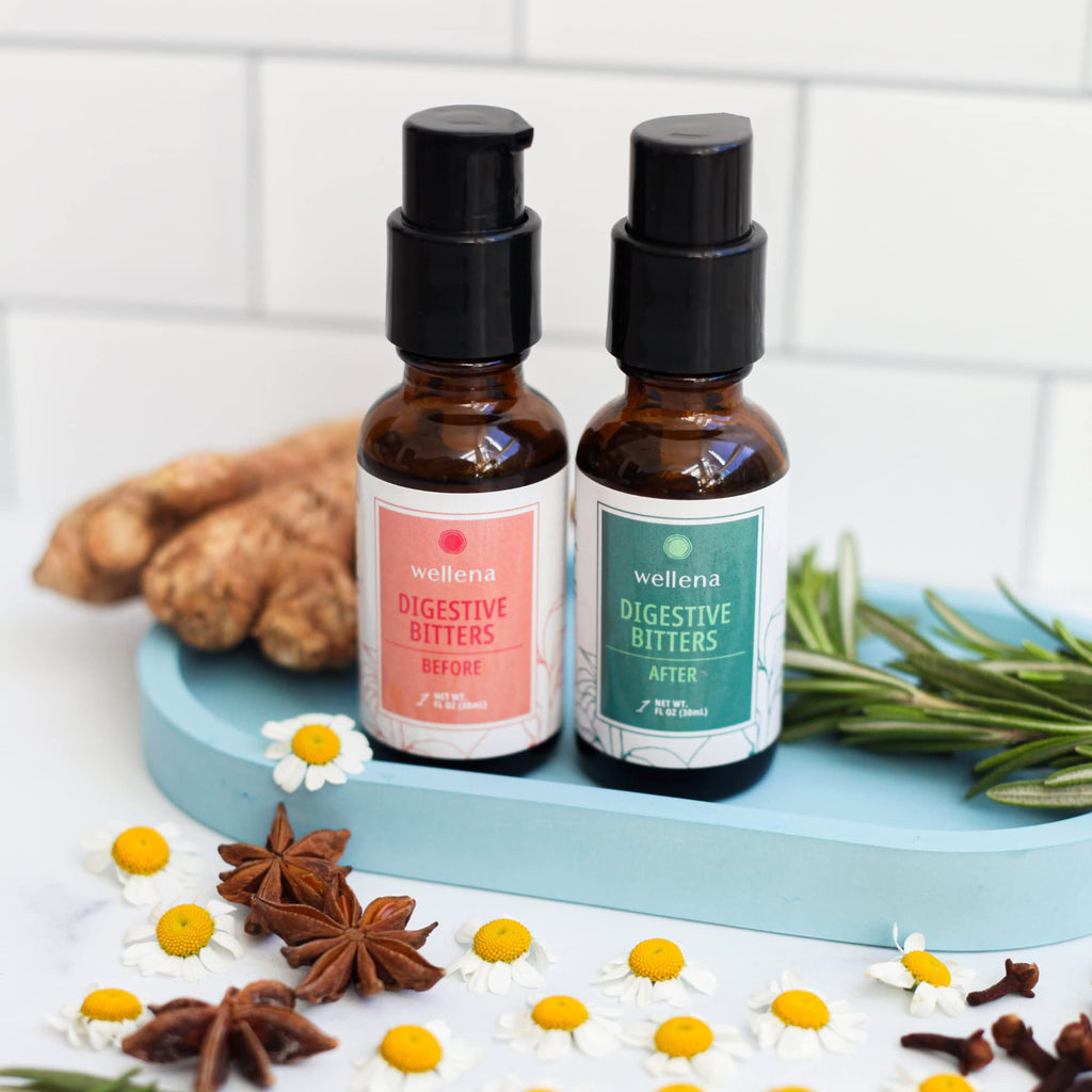 Wellena Liver & Digestive Bitters Kit – Before & After Meal Liquid Herbal Support