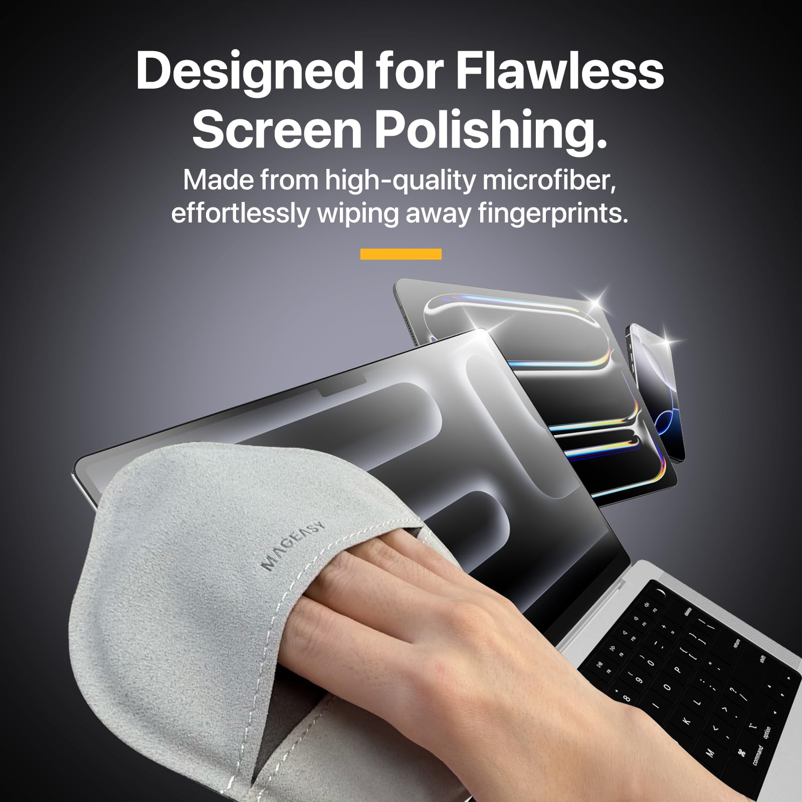 MAGEASY Microfiber Cleaning Cloth for Screens - Premium Polishing Cloth