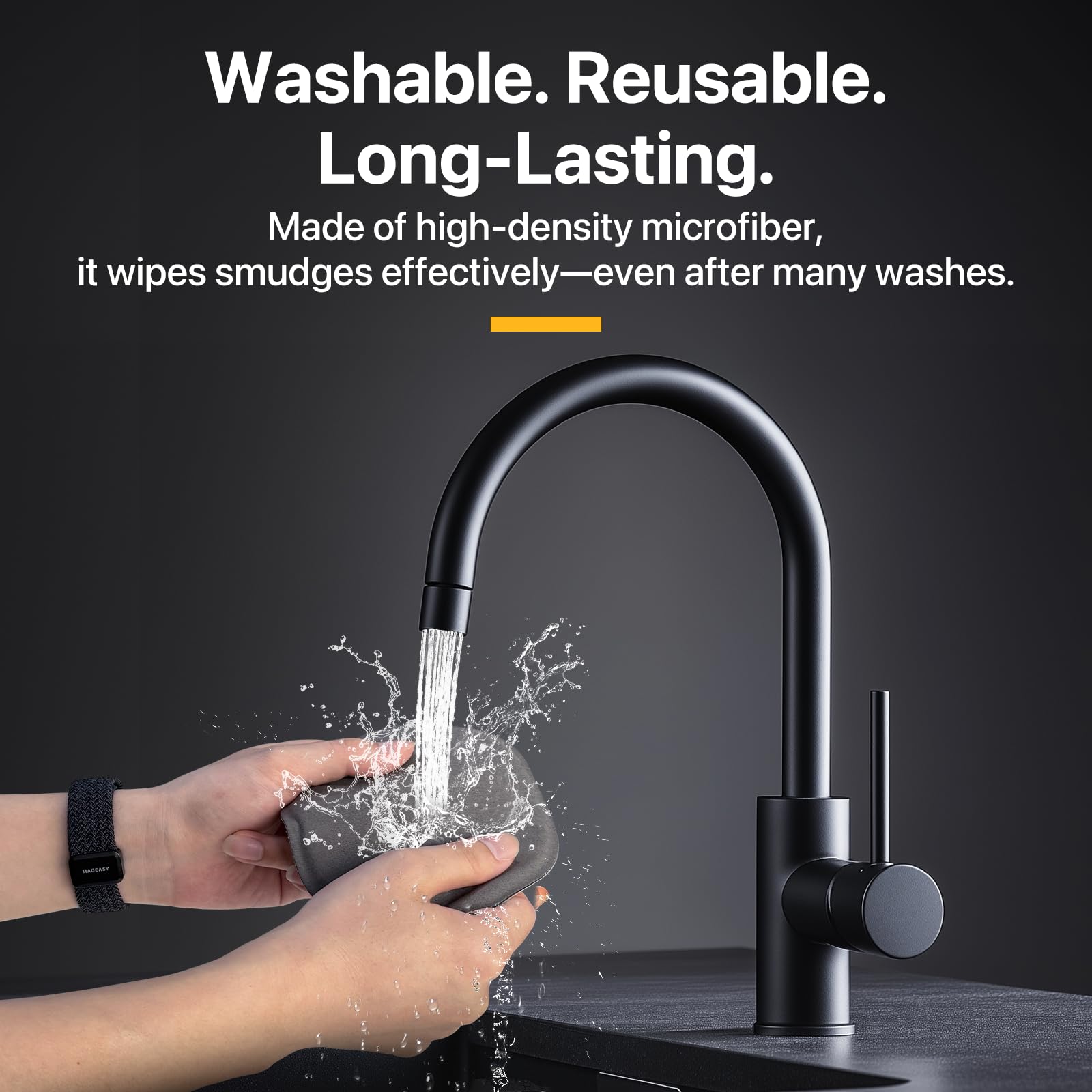 MAGEASY Microfiber Cleaning Cloth for Screens - Premium Polishing Cloth