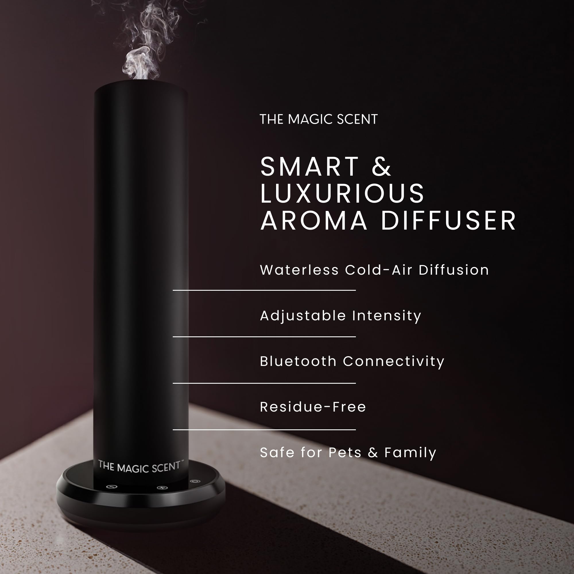 The Magic Scent Bluetooth Tower Diffuser - Waterless, Ultra-Quiet