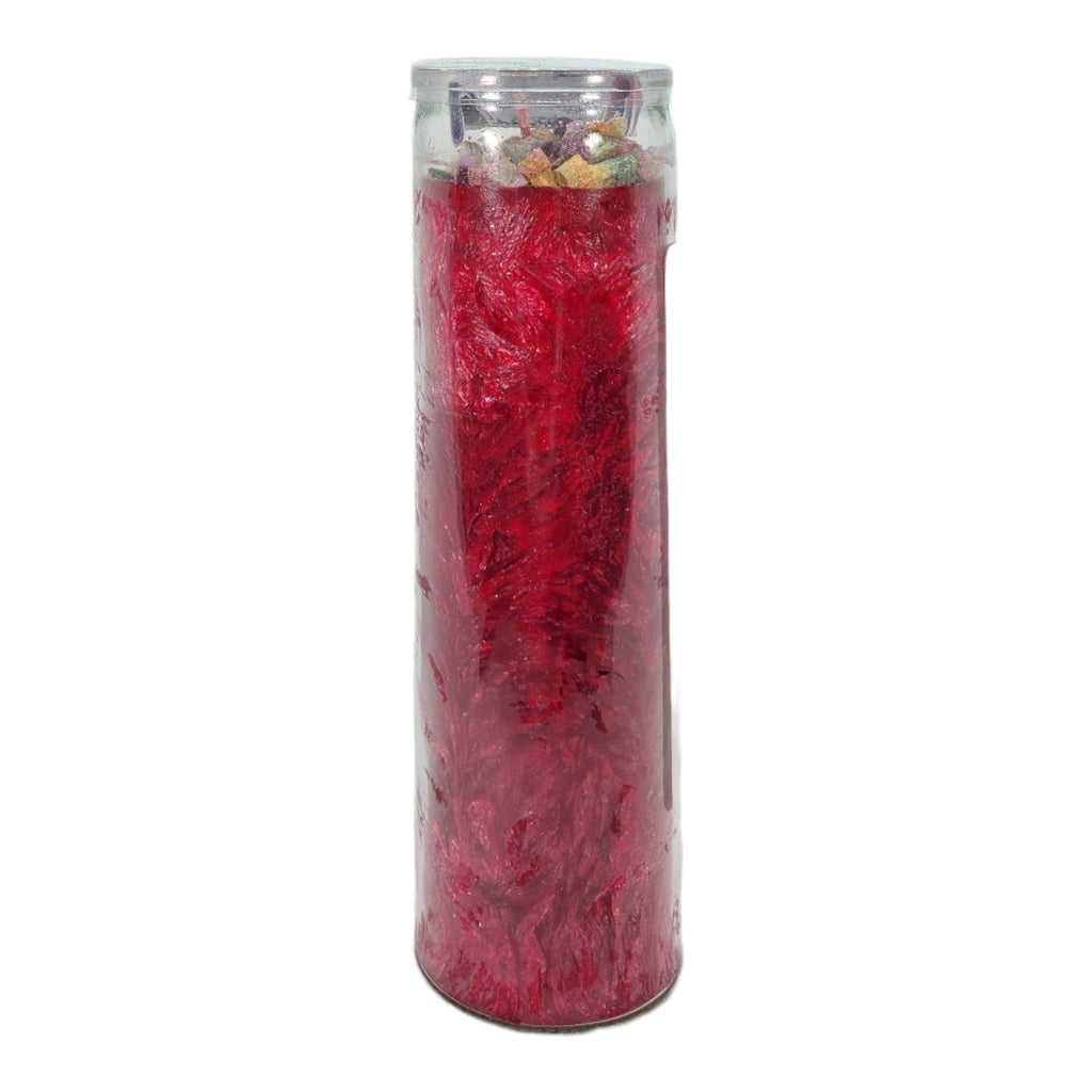 MAGICK SPACE Conquering Love Palm Wax Candle - Red | Spiritual Intention