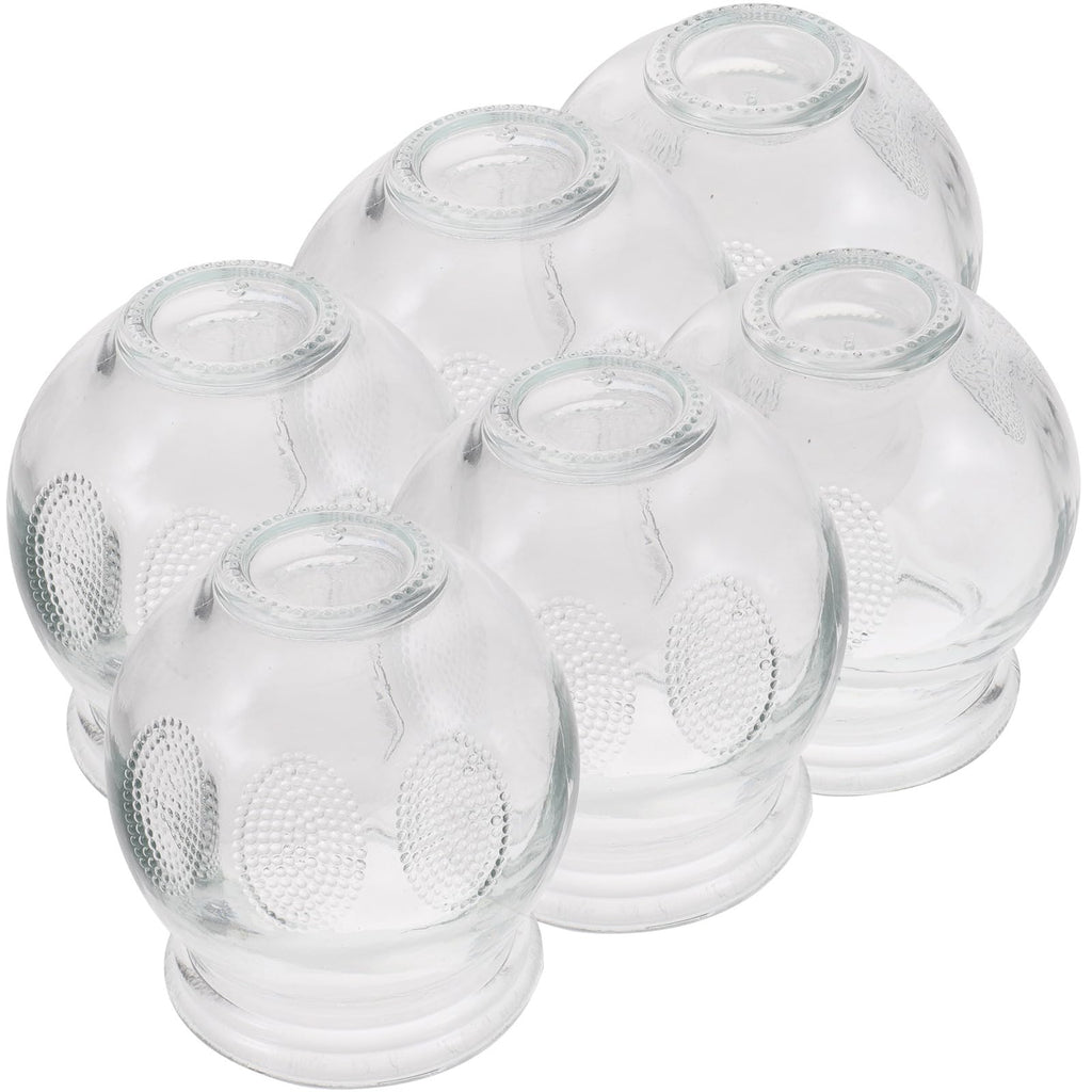 MAGICLULU Hand Tools 6 Pcs Glass Fire Cupping Set | Thick Chinese Acupoint Glass Cupping for Massage