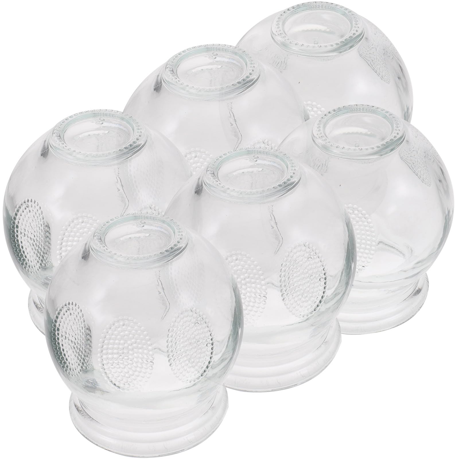 MAGICLULU Hand Tools 6 Pcs Glass Fire Cupping Set | Thick Chinese Acupoint Glass Cupping for Massage