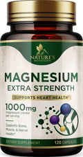 Magnesium Mineral Supplement 1000 mg – High Potency Citrate (120 Capsules)