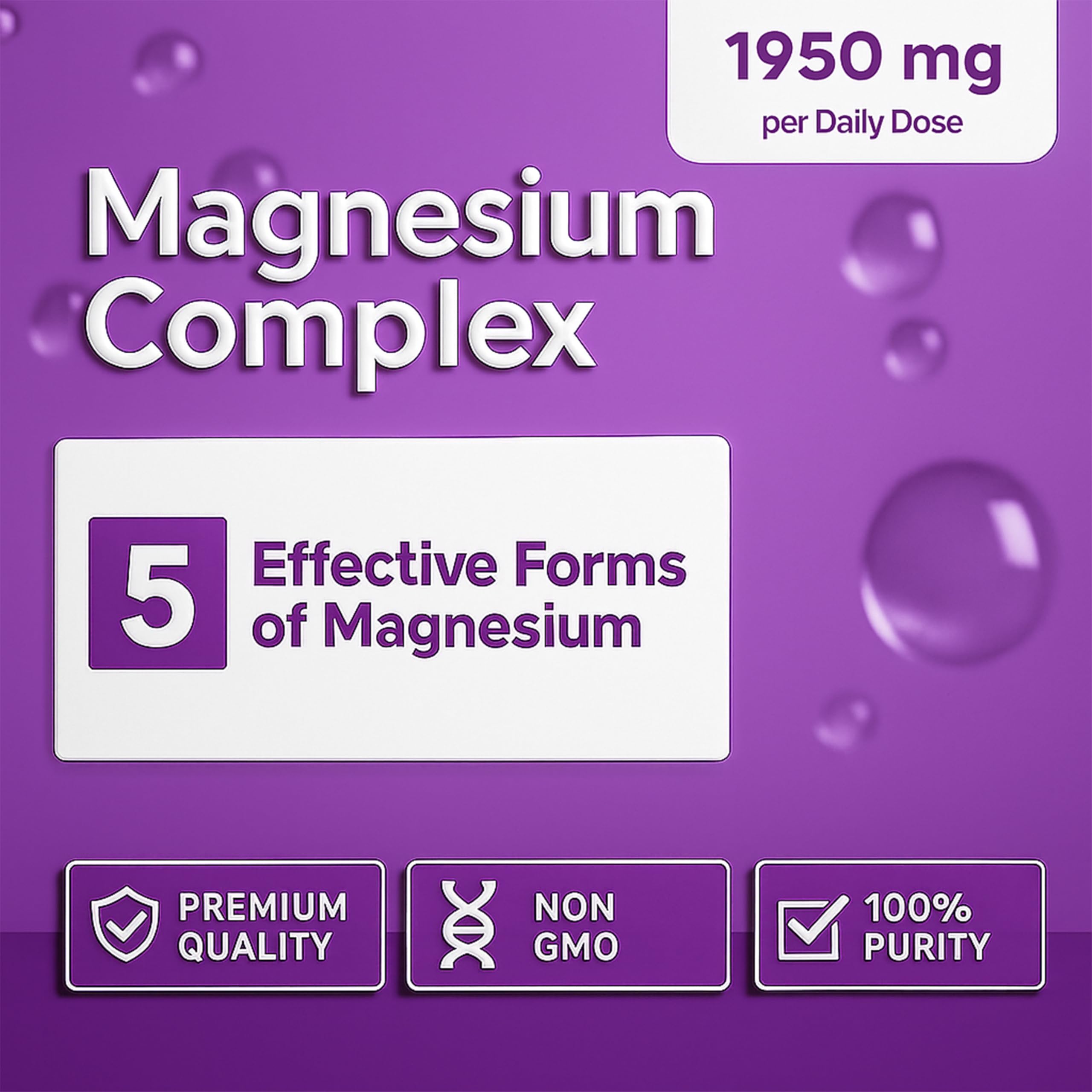 Magnesium 5-in-1 Complex 1950mg – Sleep, Stress & Energy Support
