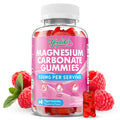 Magnesium Carbonate 500mg Gummies – High Absorption for Adults, Sugar Free, Vegan, Raspberry, 60 Count