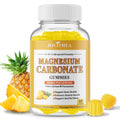 Magnesium Carbonate Gummies 500mg - High Absorption Magnesium Supplement for Digestive & Muscle Support | Sugar Free, Vegan, Pineapple, 60 Count