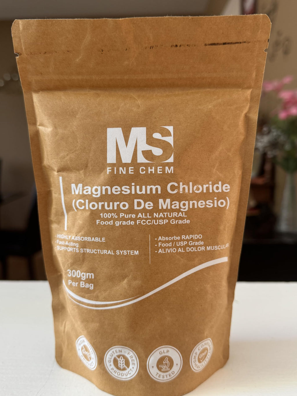 Magnesium Chloride - 100% Pure Food Grade 300g | Edible, Highly Absorbable