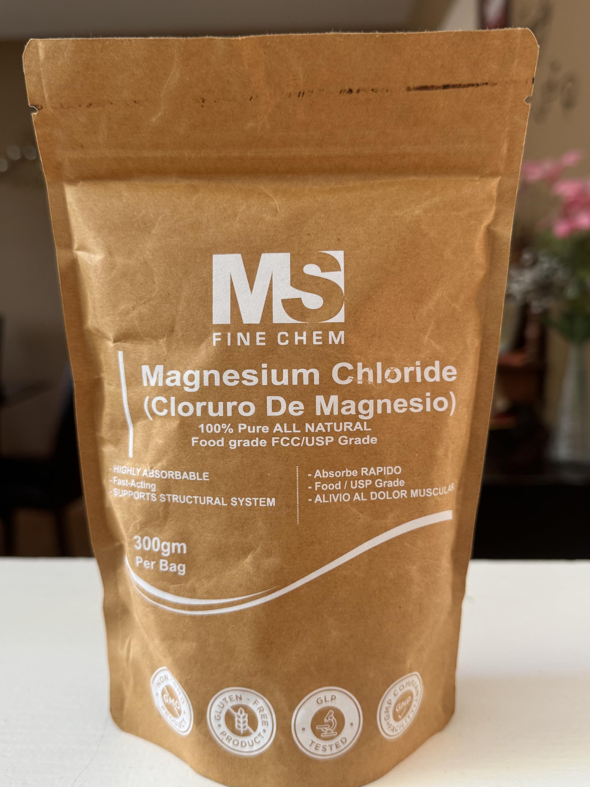 Magnesium Chloride - 100% Pure Food Grade 300g | Edible, Highly Absorbable