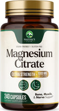 Magnesium Citrate 1000mg - High Absorption Magnesium, 240 Capsules
