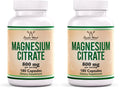 Magnesium Citrate 800mg – 180 Capsules | Digestion & Constipation Support | Vegan, Non-GMO | Double Wood Supplements (Pack of 2)
