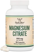 Magnesium Citrate 800mg - 90 Capsules | Digestive Support (Vegan)