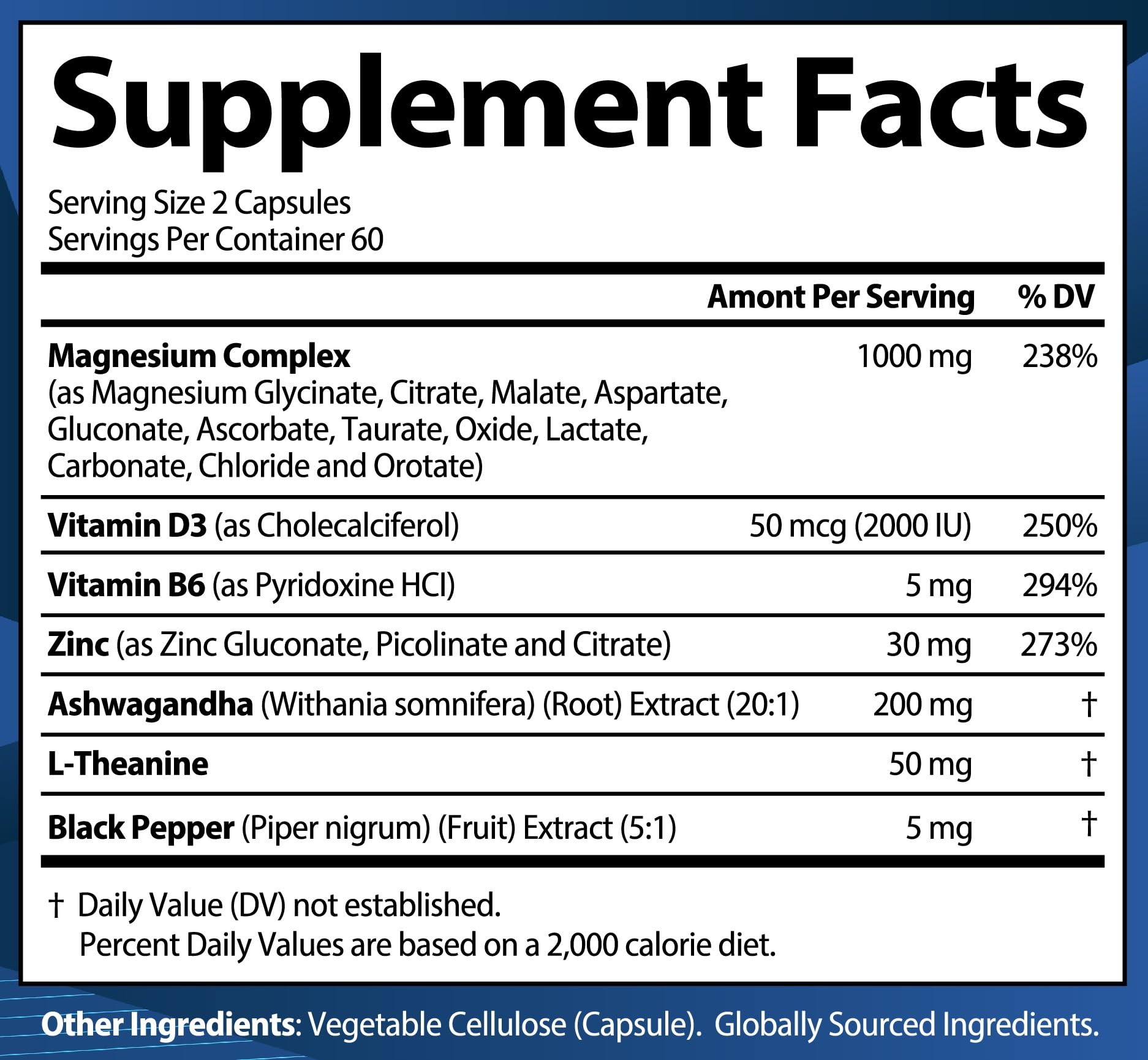 Magnesium Complex 12-in-1 1000mg | Sleep & Stress Support | USA (120 Capsules)