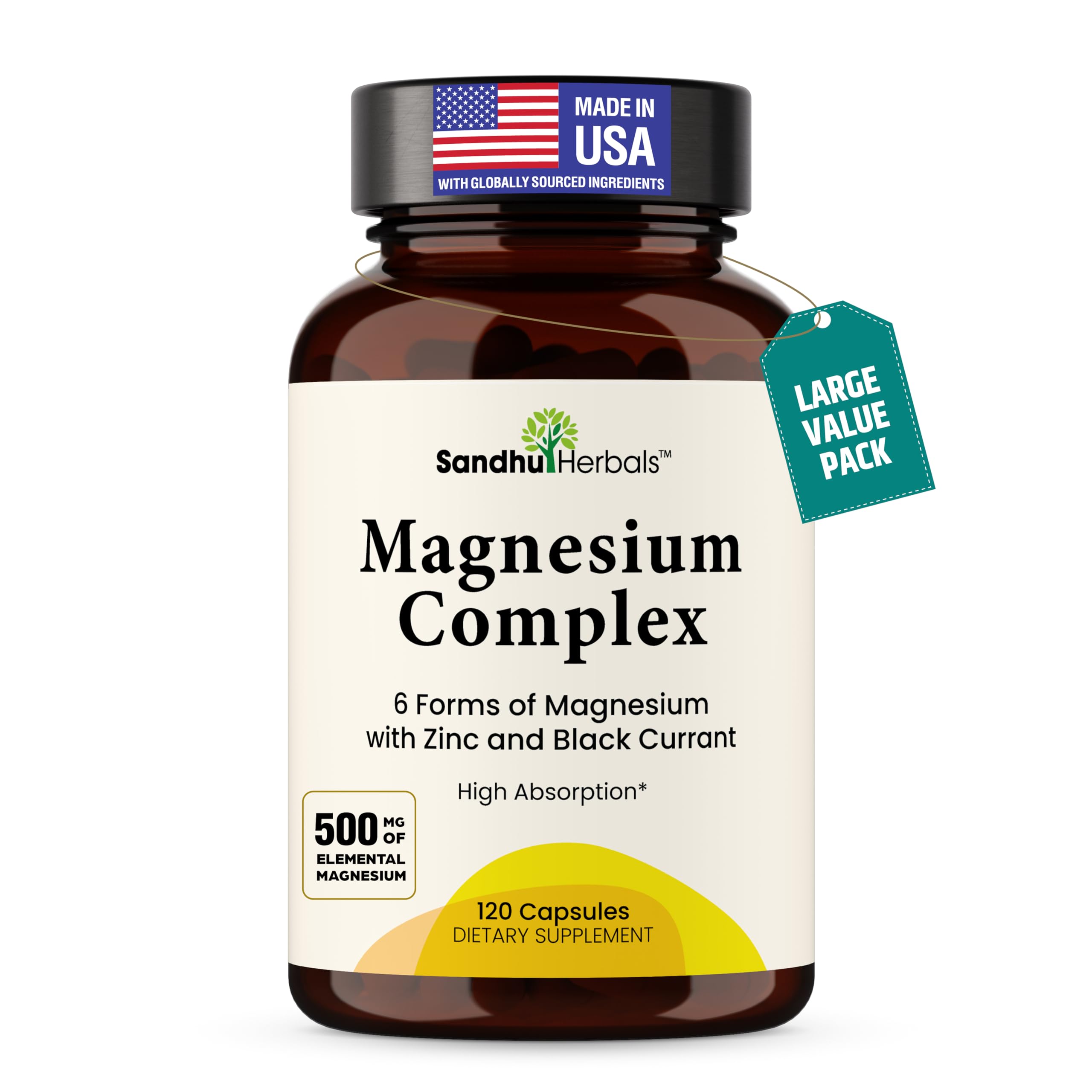 Magnesium Complex 6 in 1 with Zinc | Deep Calm Sleep & Muscle Health | 120 Count