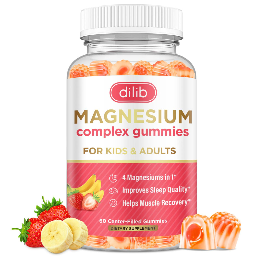 Magnesium Complex Gummies for Kids & Adults – Calm, Sleep & Mood Support, 60 Gummies