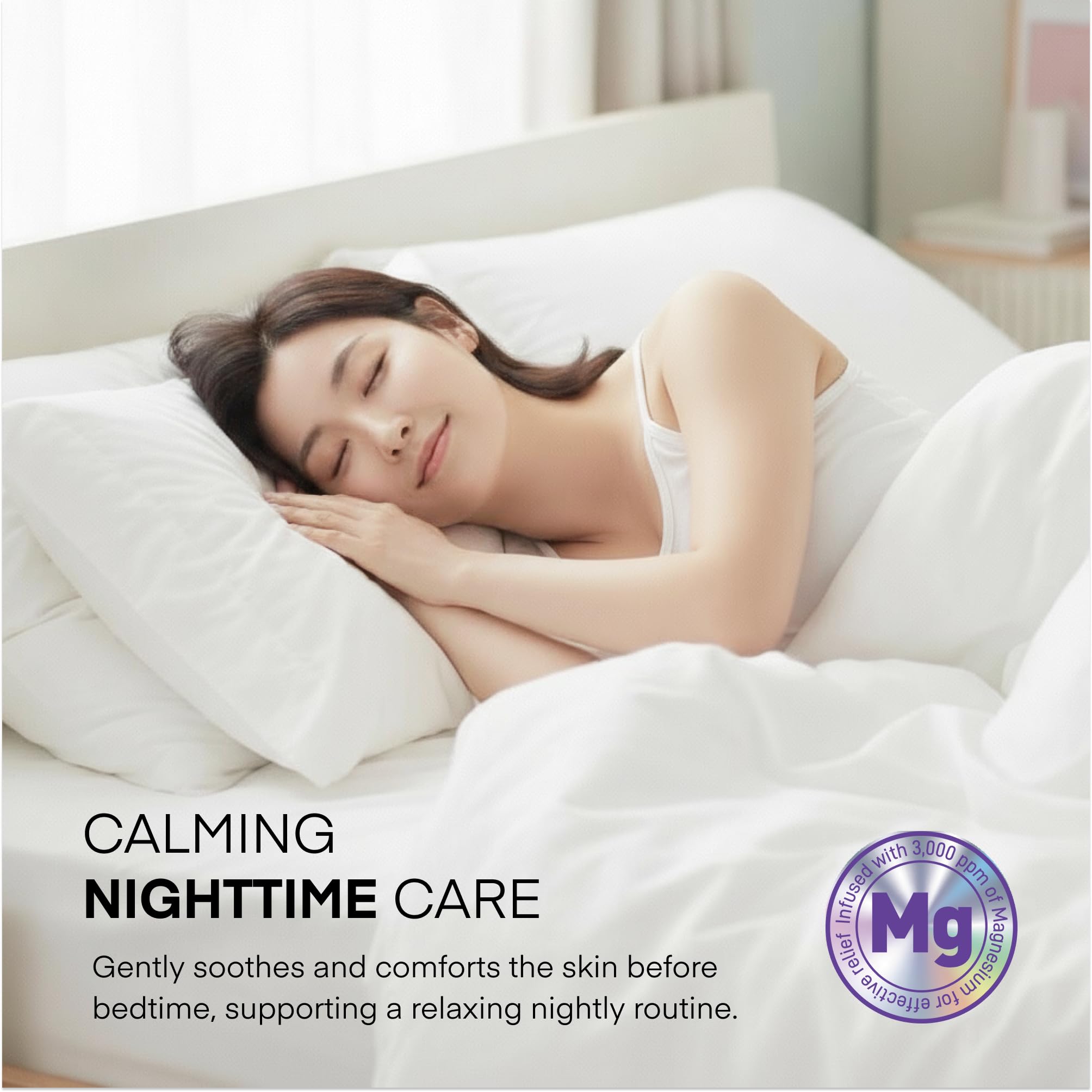 Magnesium Cream for Sleep & Leg Cramps – Lavender & Shea Butter, 4.06 Fl Oz (Made in Korea)