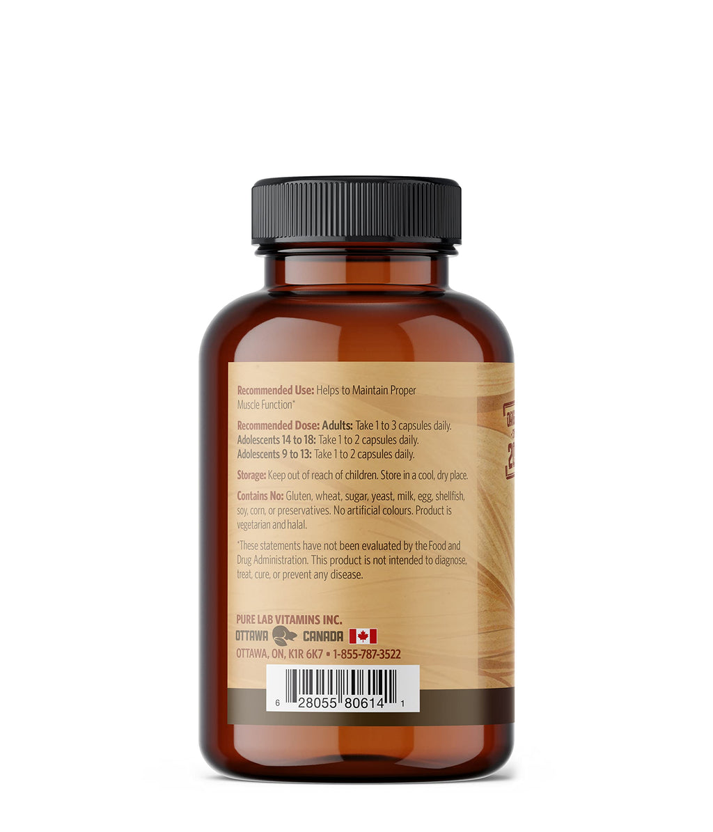 Magnesium Glycinate 165mg – 300 Caps | Made in Canada