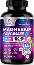 Magnesium Glycinate 250mg - 120 Tablets | Chelated & Purified | Supports Sleep, Heart Health, Muscles & Bones | Best Absorption | Made in USA