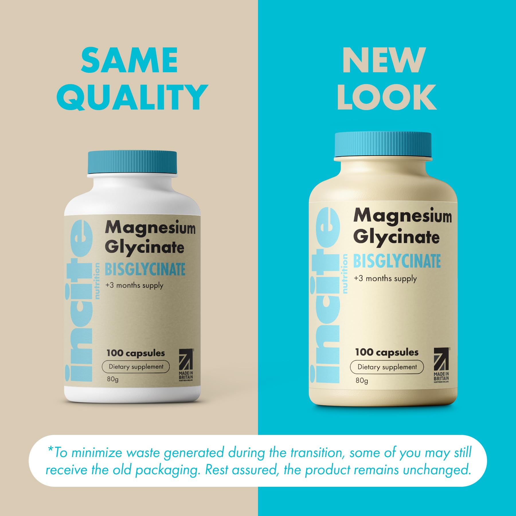 Magnesium Glycinate 500mg – 3 Month Supply | High Strength, Vegan & Gluten Free | Made in UK
