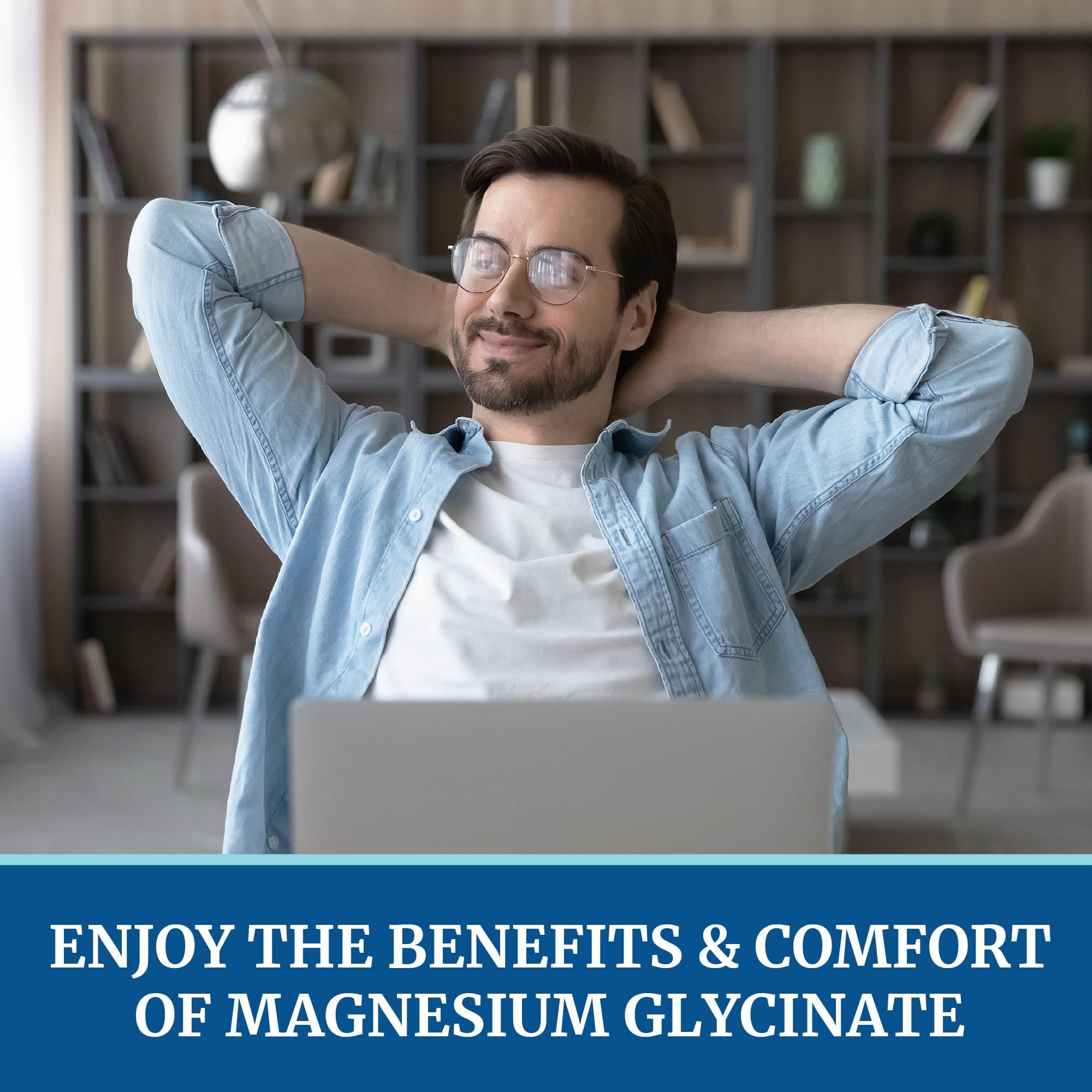 Magnesium Glycinate 500mg | Chelated, High-Absorption Mg Glycinate | 240ct