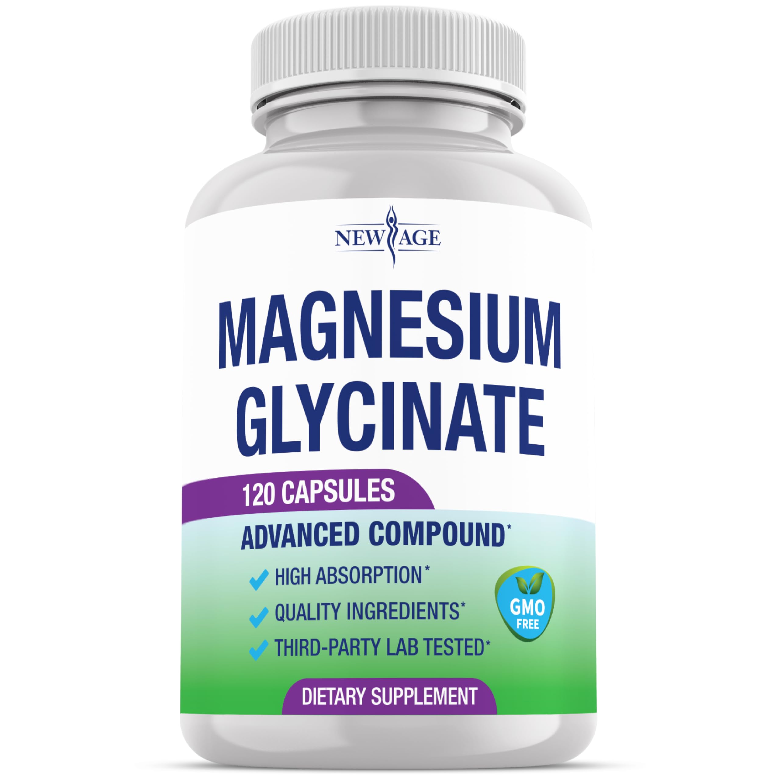 Magnesium Glycinate 500mg | 90mg Elemental Magnesium per Capsule | Muscle & Bone Health | 120 Vegan Capsules