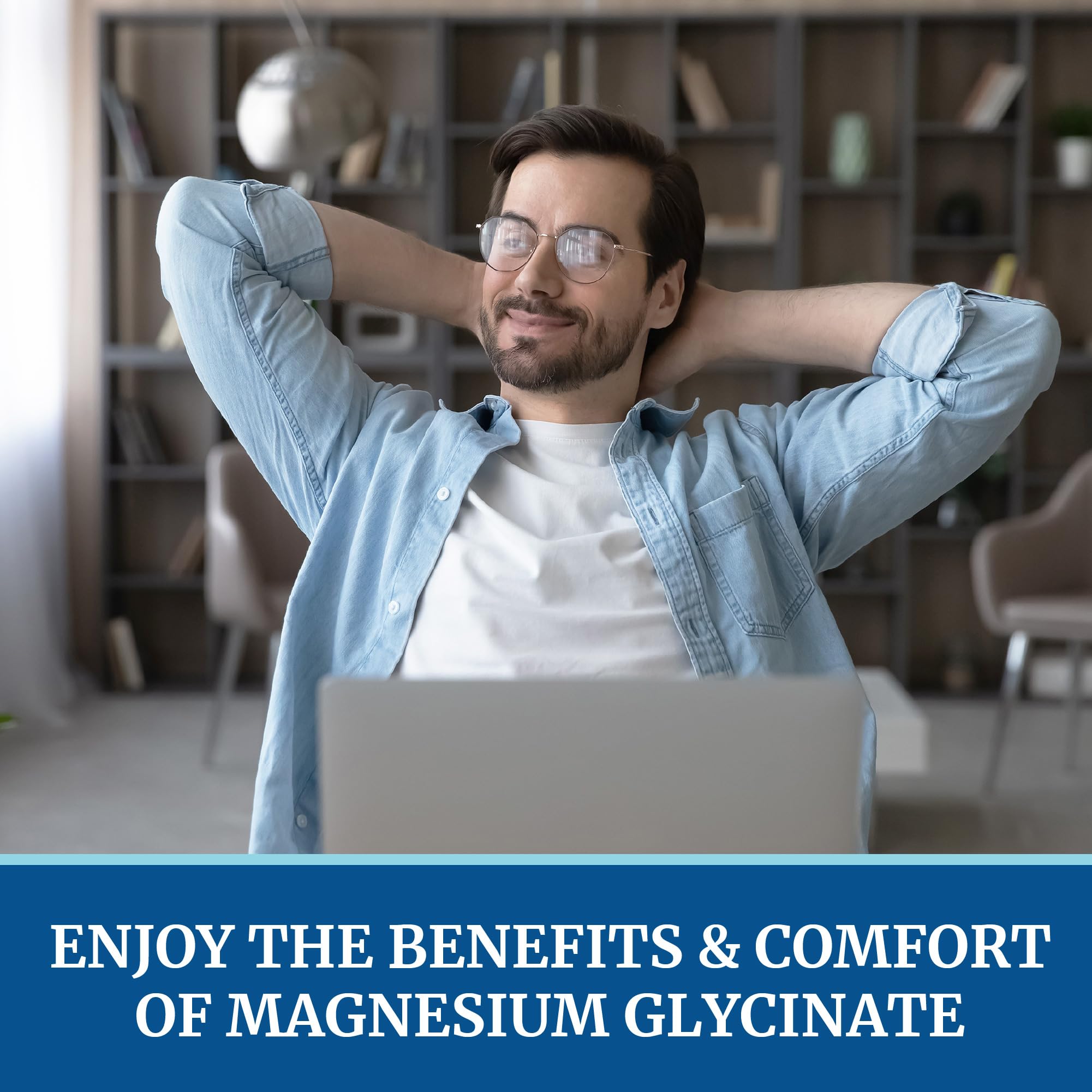 Magnesium Glycinate 500mg | Chelated for High Absorption | 60ct | Sleep, Relaxation & Muscle & Nerve Support