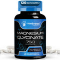 Magnesium Glycinate 750mg – High Absorption Chelated Calm Support for Women and Men (120 Count)