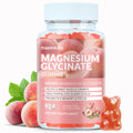 Magnesium Glycinate Gummies 1000mg – Sugar Free Potassium Magnesium Chewables for Sleep & Relaxation | 90 Peach Gummies