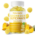 Magnesium Glycinate Gummies 1000mg – Sugar Free with Vitamin D, B6 & CoQ10 (60 Pineapple Gummies)