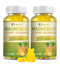 MENXI Magnesium Glycinate Gummies 400mg – Sugar Free Pineapple, Vitamin D, B6 & CoQ10 (120 Gummies)