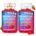 Magnesium Glycinate Gummies 400mg – Sugar Free Vegan (60 Raspberry Chewables) – 2 Pack
