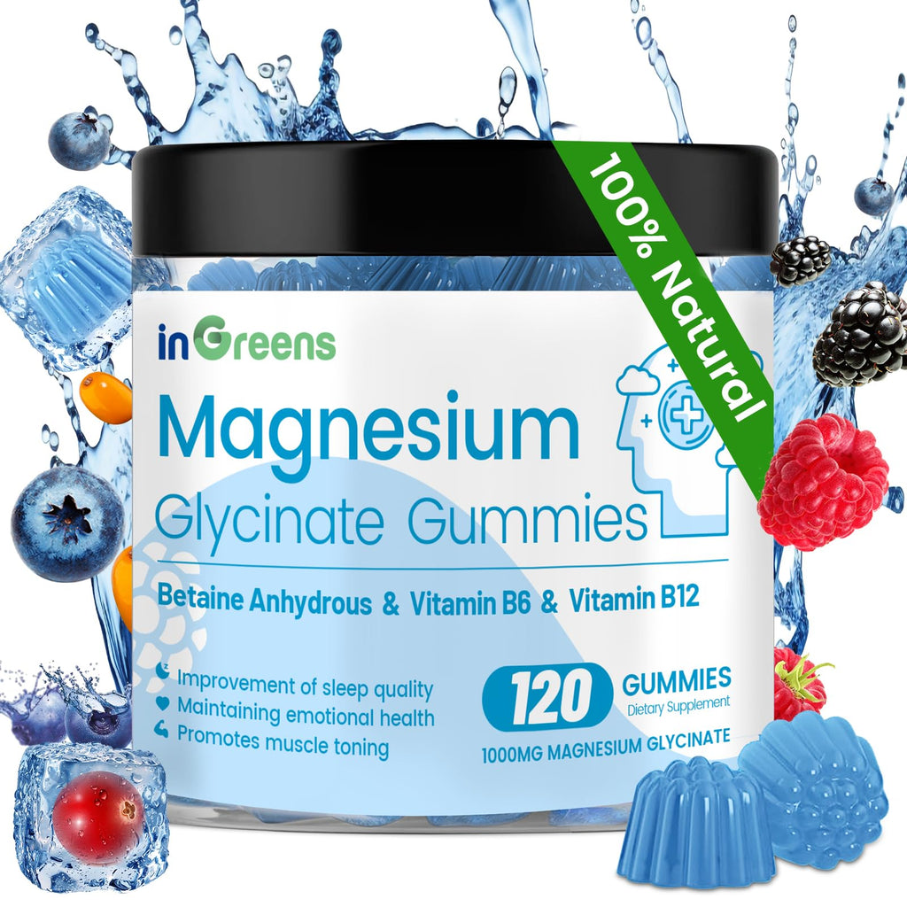 Magnesium Glycinate Gummies 700mg - 120 Count | Sleep, Relaxation & Focus Support