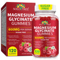 Magnesium Glycinate Gummies with L-Threonate – 120 Count, 600 mg per Serving, Sugar Free, High Absorption