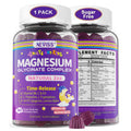 Magnesium Glycinate Gummies for Adults & Kids 4+ | Sugar Free, 400/200mg, B6 & D3, 5-HTP, L-Theanine