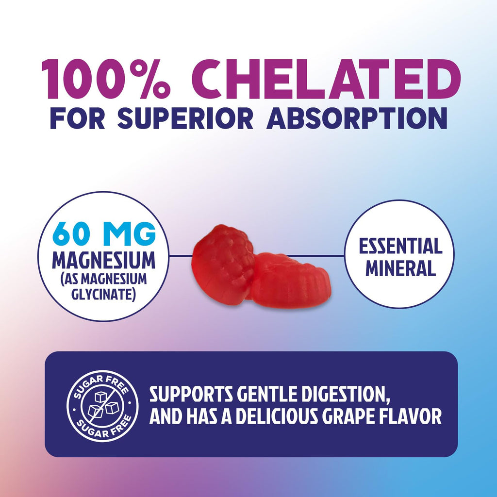 Magnesium Glycinate Gummies - Sugar Free | Sleep & Heart Health