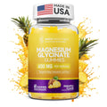 Magnesium Glycinate Gummies 600mg – Non-GMO, Gluten-Free, Pineapple Flavor | 60 Count