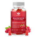 400mg Magnesium Glycinate Gummies with 200mg Magnesium Malate, Vitamin D, B6, and CoQ10 | Sugar Free Raspberry - 60 Gummies