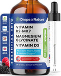Magnesium Glycinate + K2 & D3 Liquid - GMO-Free (Mixed Berry) 60 mL