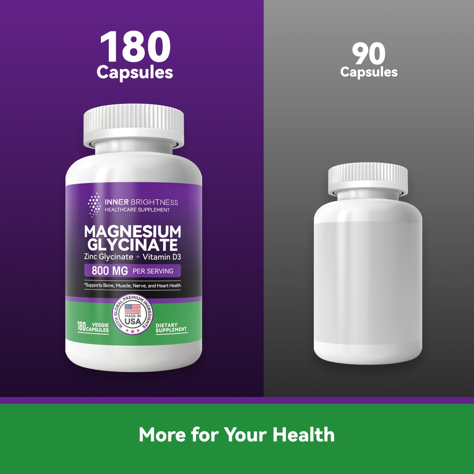 Magnesium Glycinate with Zinc & Vitamin D3 – Sleep, Immune & Heart Health