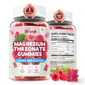 Magnesium L-Threonate Gummies 1000mg – Sugar-Free, Vegan, Raspberry (60 Count)