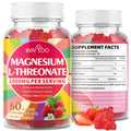 1000mg Magnesium L-Threonate Gummies - Vegan Sugar-Free Strawberry (60 ct)