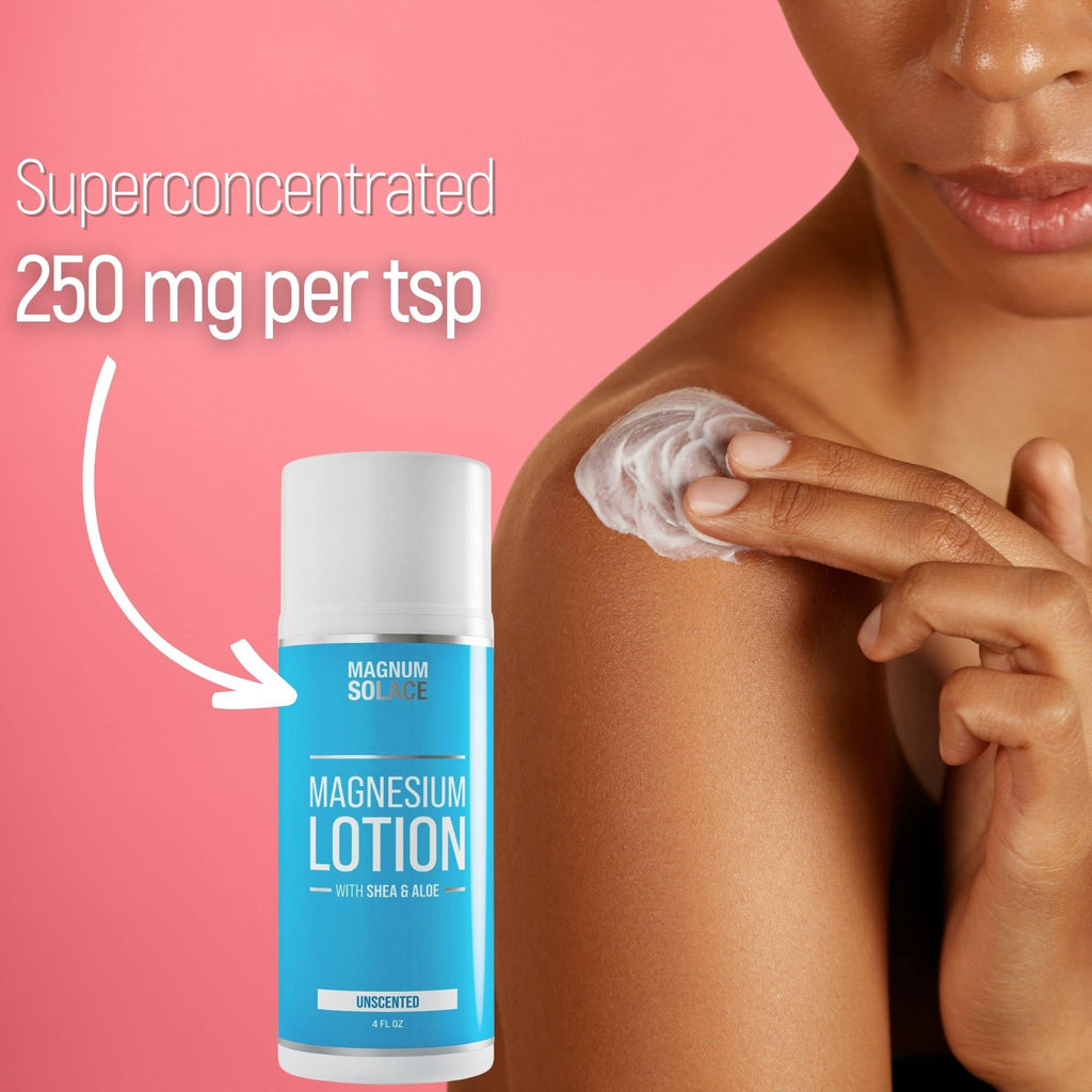 Magnesium Lotion – Super Concentrated with Aloe & Shea | Leg Cramps & Sore Muscles