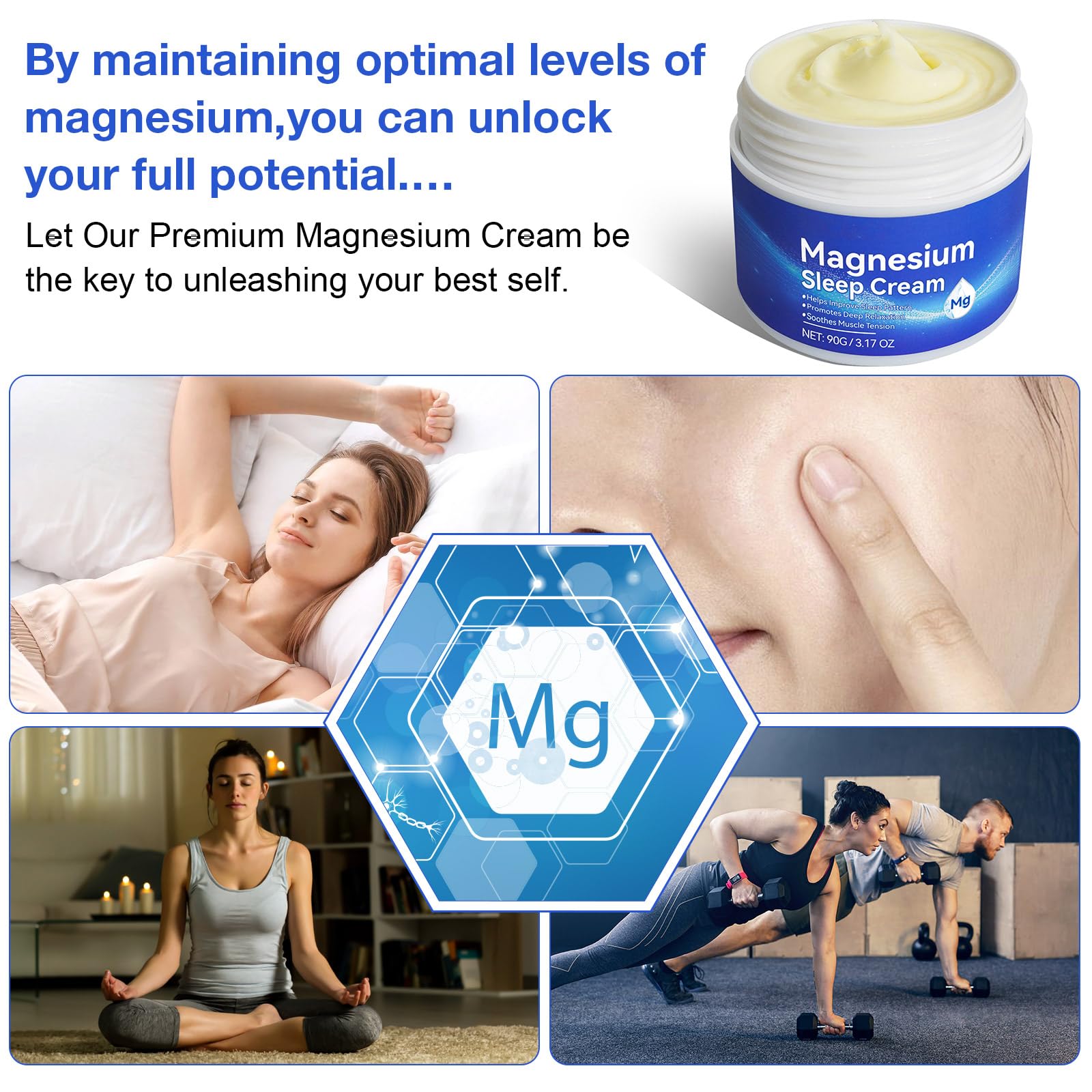 Magnesium Oil for Feet – Topical Magnesium Cream, Zechstein High Concentration
