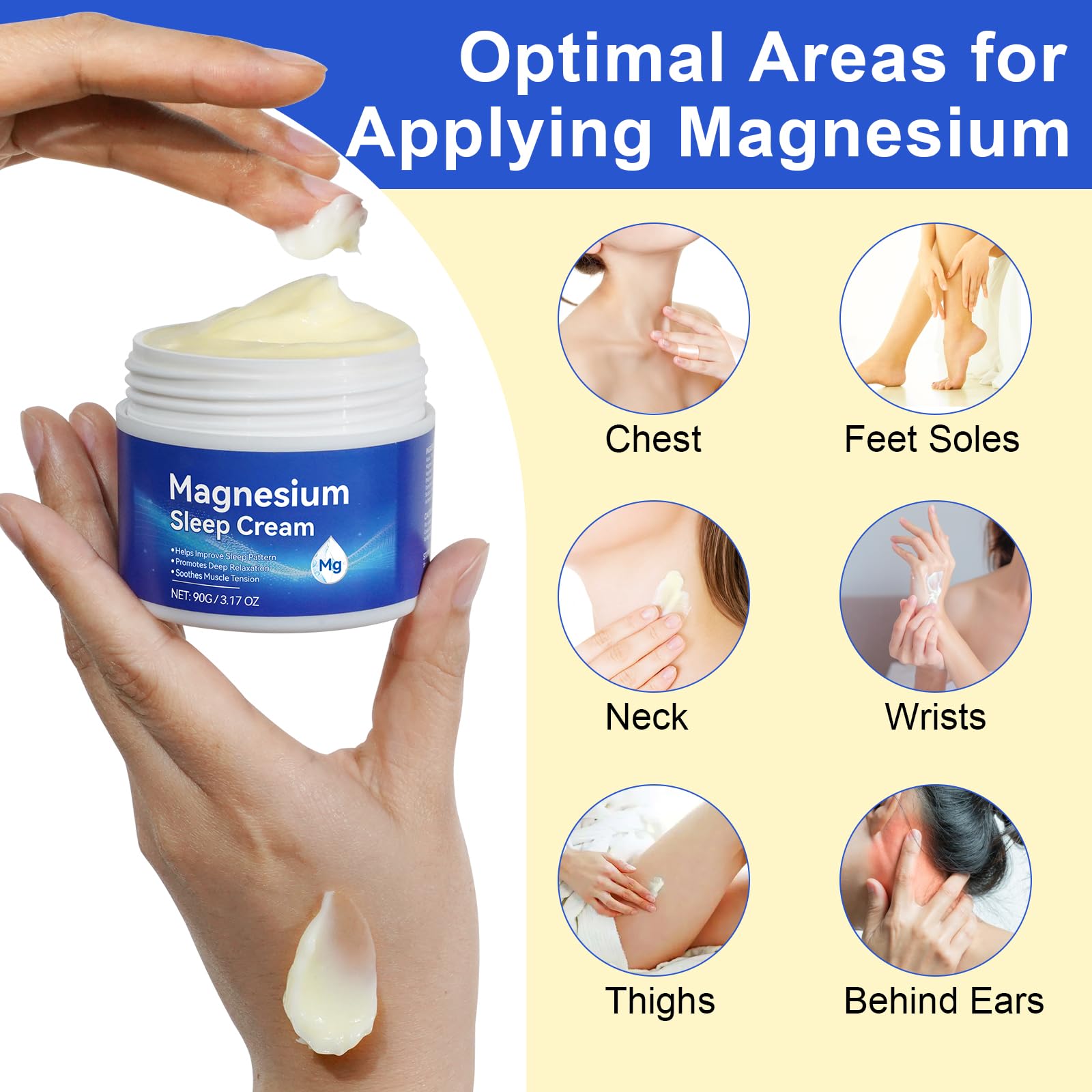 Magnesium Oil for Feet – Topical Magnesium Cream, Zechstein High Concentration
