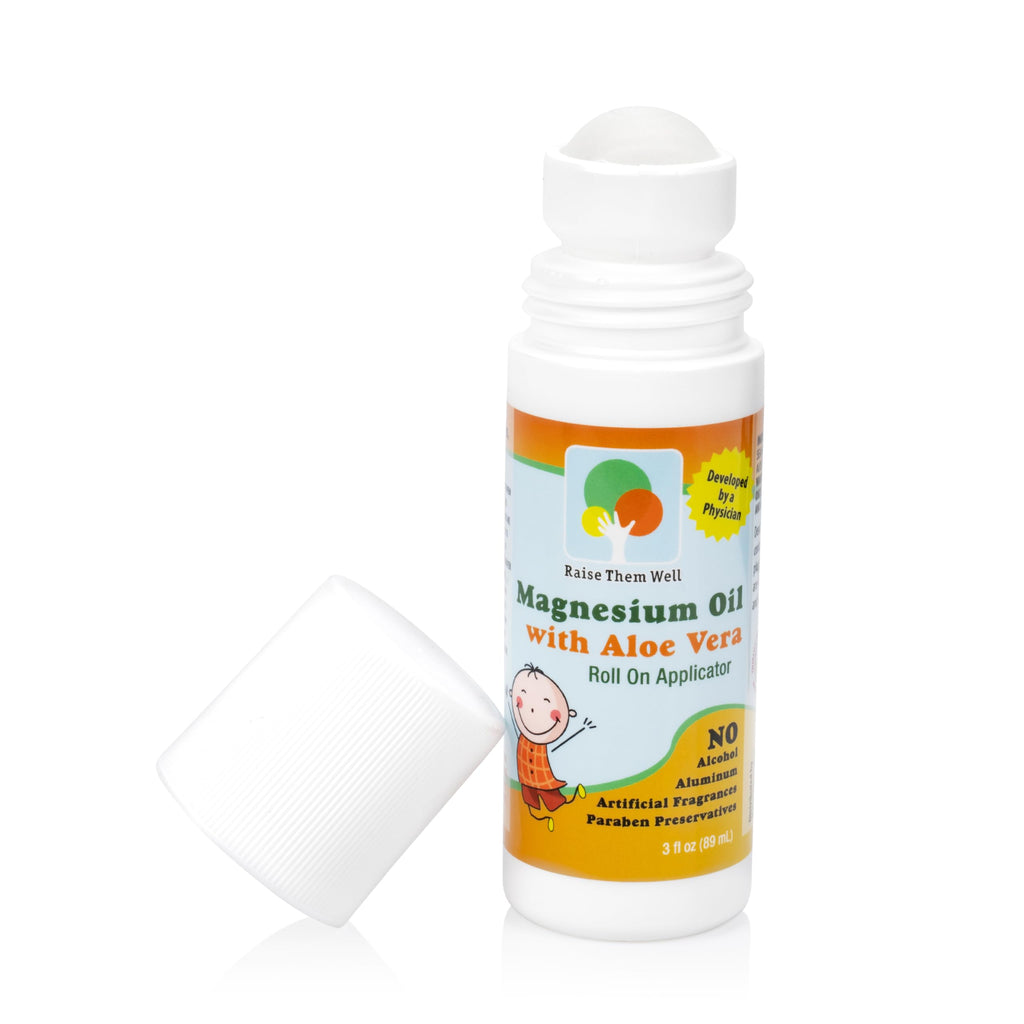 Magnesium Oil Roll-On for Kids with Aloe Vera – Fast-Absorbing