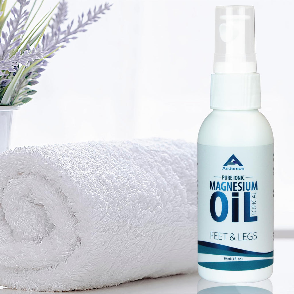 Magnesium Oil Spray for Feet & Legs - Made in USA | Ionic Magnesium Chloride 3oz