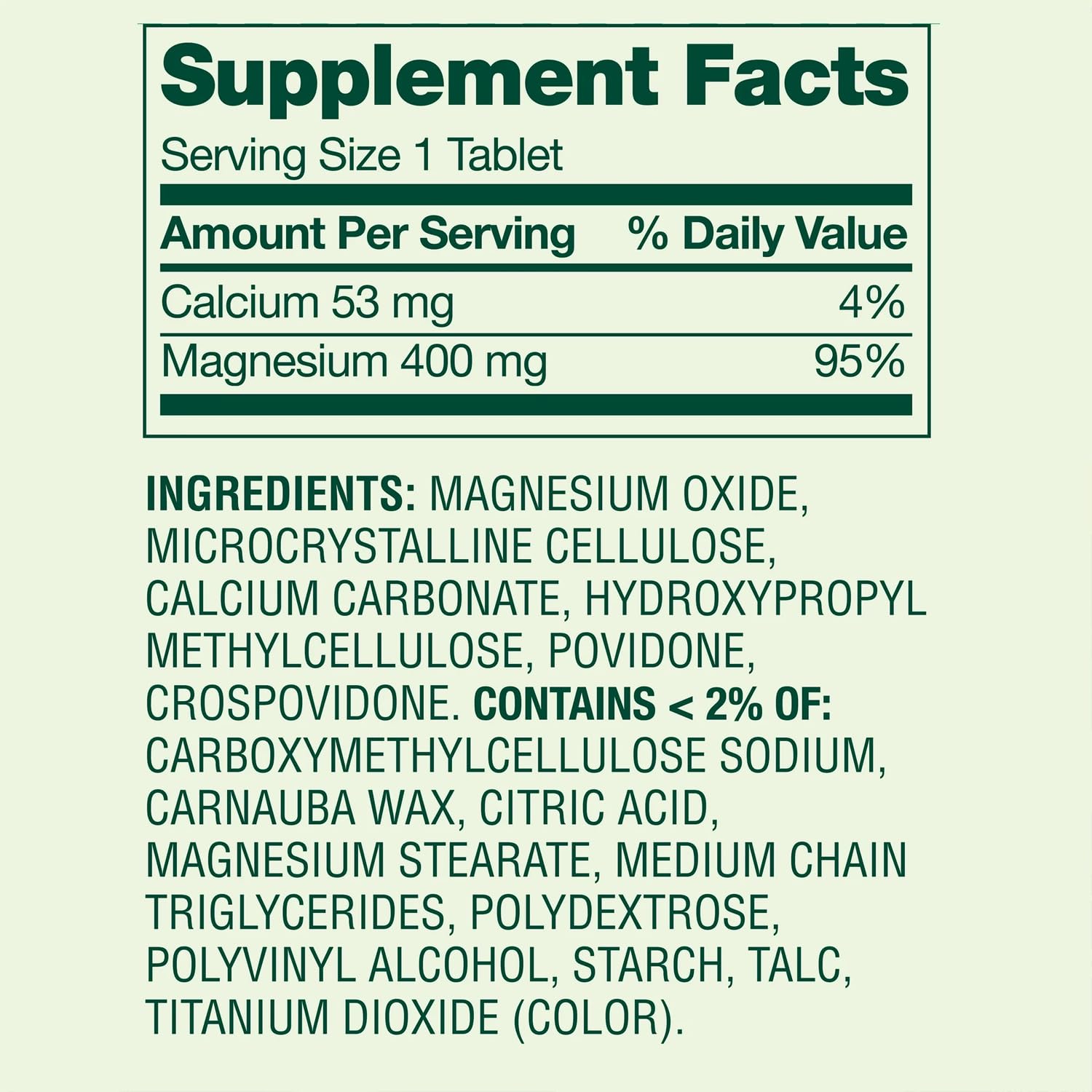Magnesium Oxide 400mg – 250 Count | Bone, Muscle & Heart Health