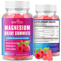 Magnesium Oxide 500mg Gummies – Vegan Sugar-Free Raspberry, 60 Gummies